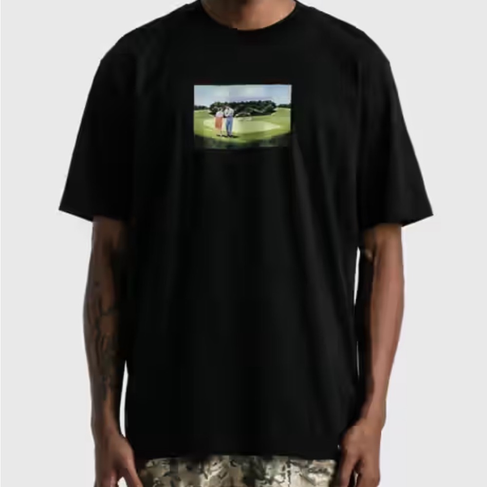 Carhartt Work in Progress Black T-Shirt with Logo. Size M